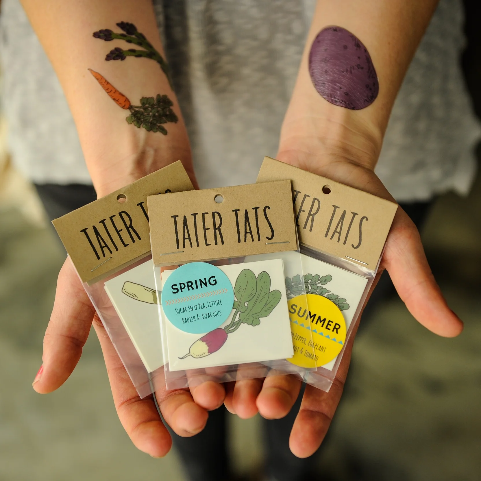 Tater Tats Temporary Vegetable Tattoos