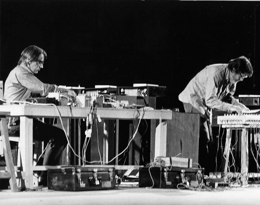 John Cage (right) with David Tudor at Shiraz Arts Festival 
