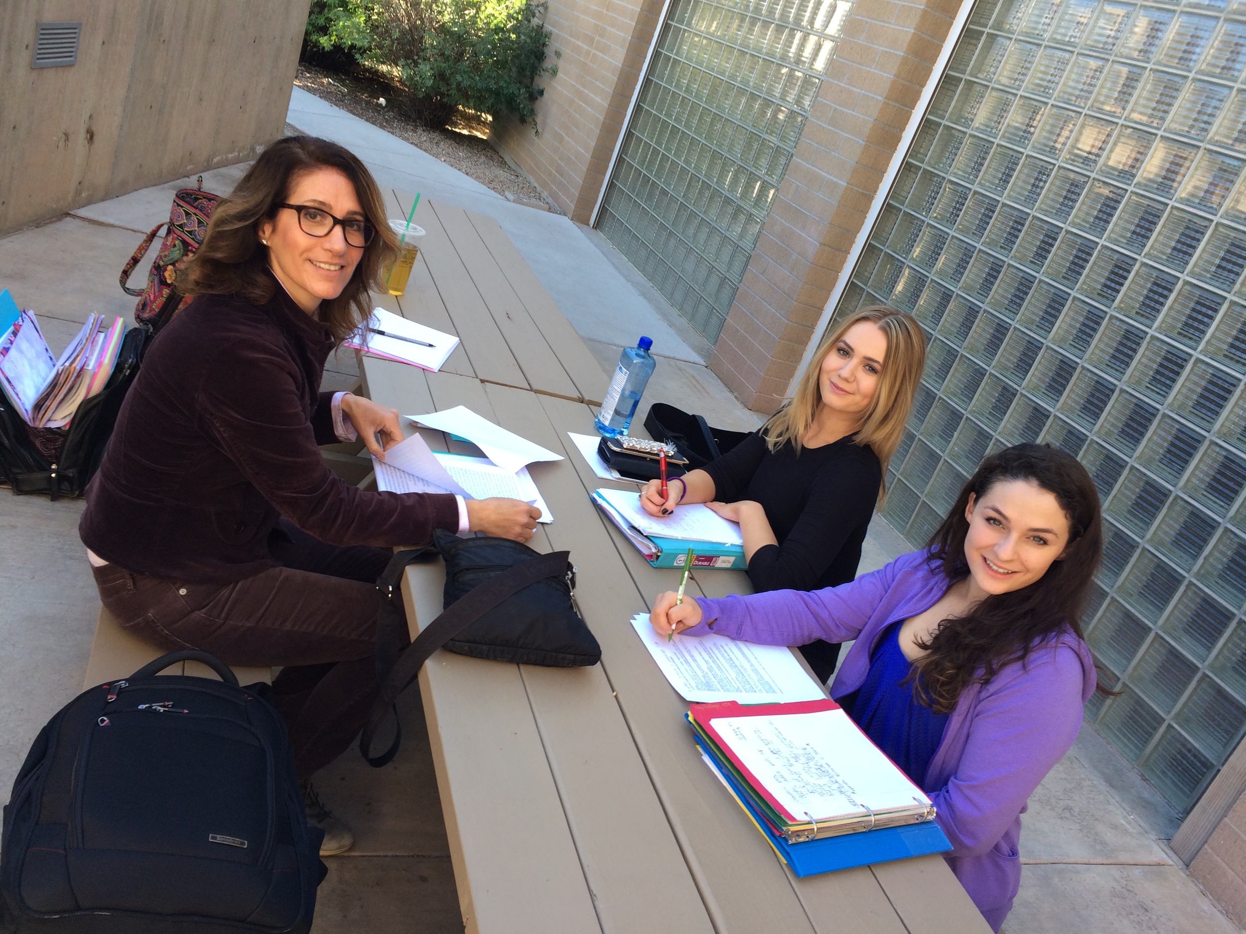 Katlynn McNab and Heidi Klotz discuss social practice and relational aesthetics with Art faculty, Adria Pecora.