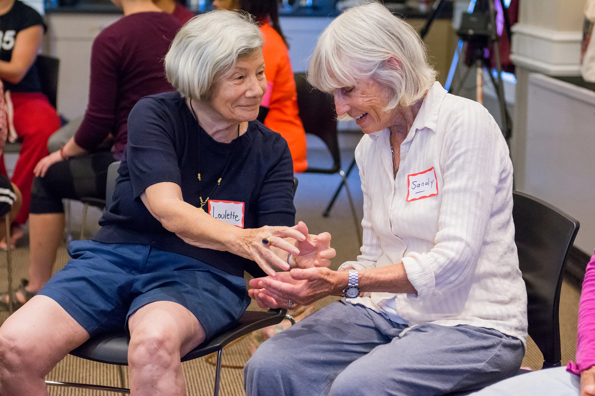 Seniors participate in a "Dances for a variable population" workshop with Naomi Goldberg Haas, photo by Sally Cohn