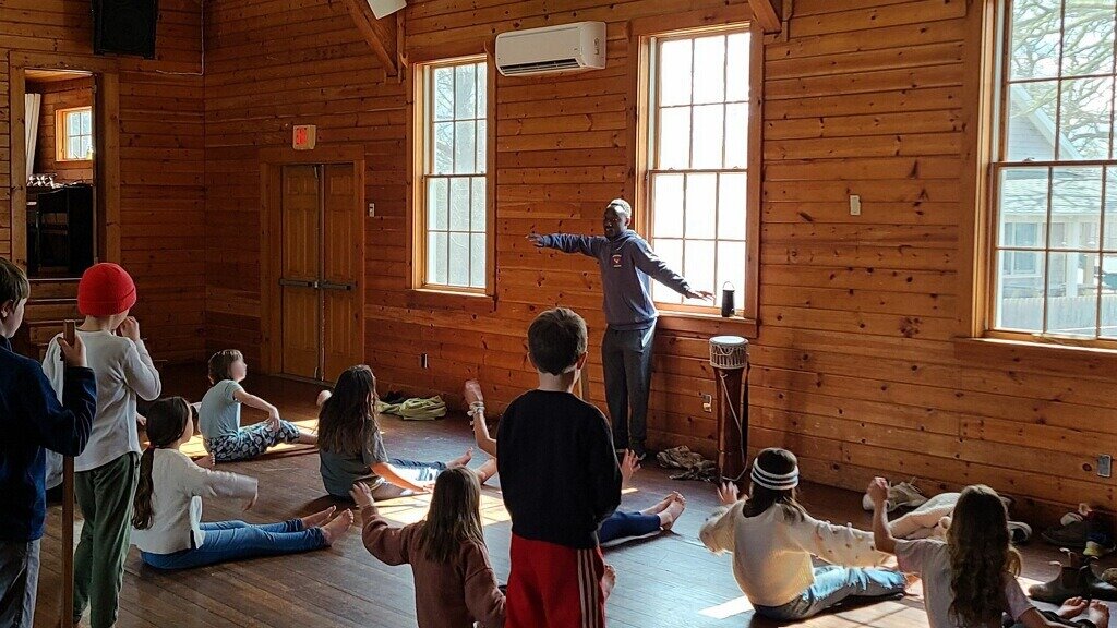 Godfrey Muwulya recently returned to Martha&rsquo;s Vineyard this past month to facilitate a refresher session with each school he worked with this past November. 🍂 The culmination of this work was performed on March 13th at the PAC for friends and 