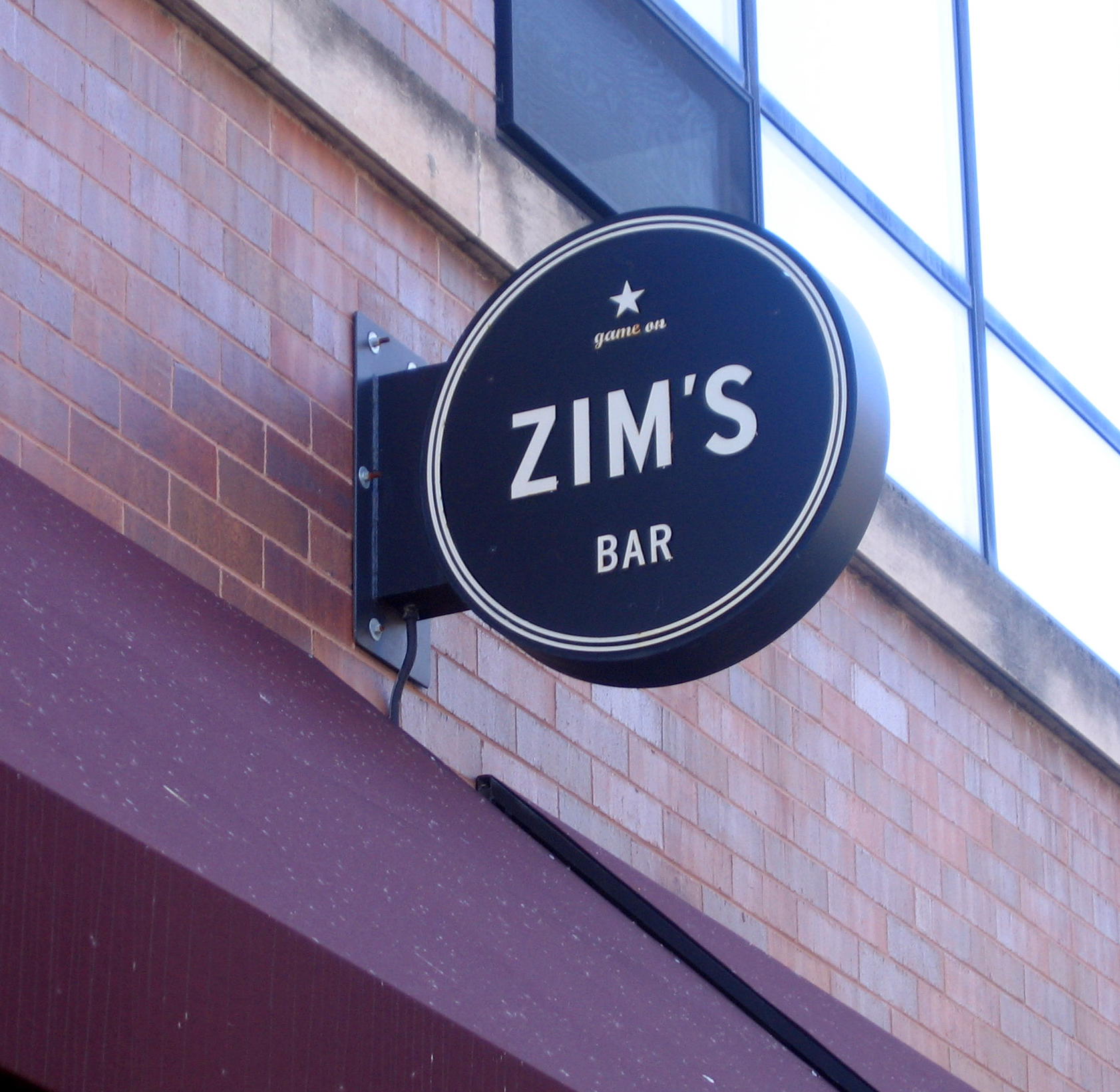 Zim's Bar sign