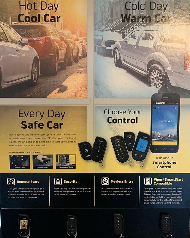 Don&rsquo;t get into a cold car this winter. We can install a remote start and even had heated seats to your vehicle. #streetsounds @protectedbyviper