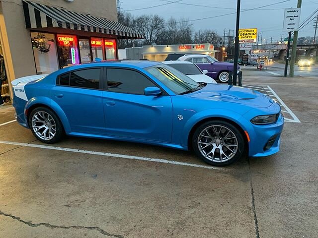 First 2020 Charger Hellcat Daytona edition you hit the streets in Nashville. We got a great customer all tinted up and ready for Cars and Coffee this weekend. Make sure to check this sweet ride out. #streetsounds @suntekfilms