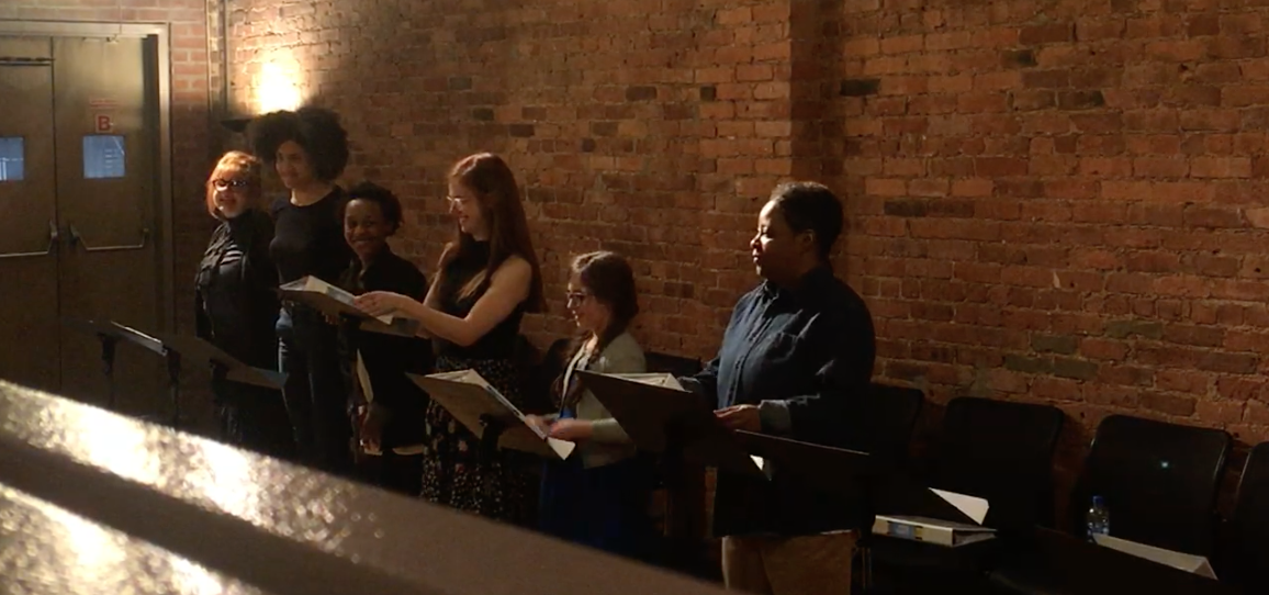  L-R Annie Golden, Brittany K. Allen, Mirirai Sithole, Susannah Perkins, Aviva Winick, Patrena Murray 