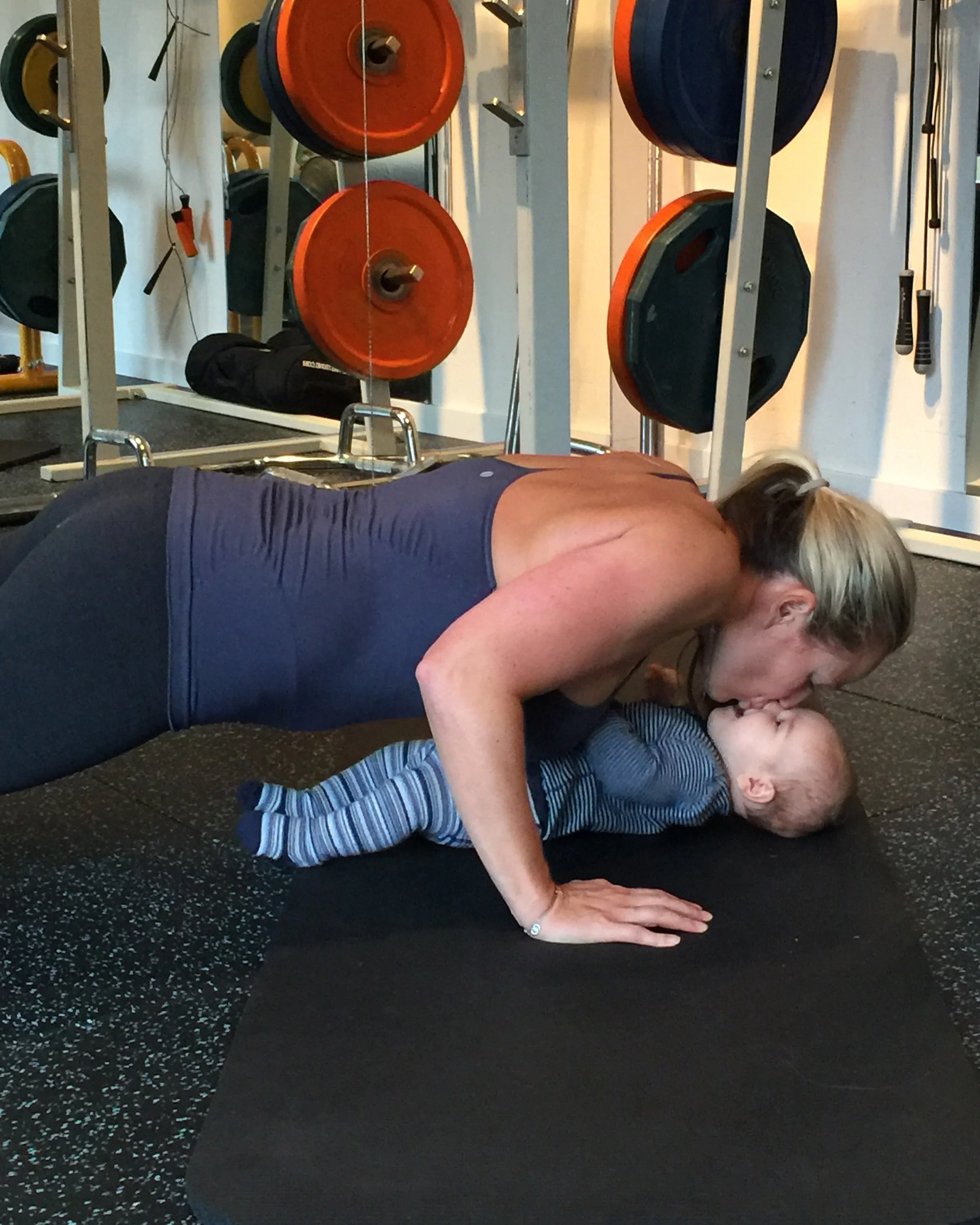 Pushup med bebis