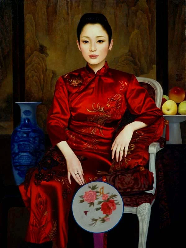 XUE YANQUN - ‘The Actress’, 80.5x61cm, Oil On Canvas