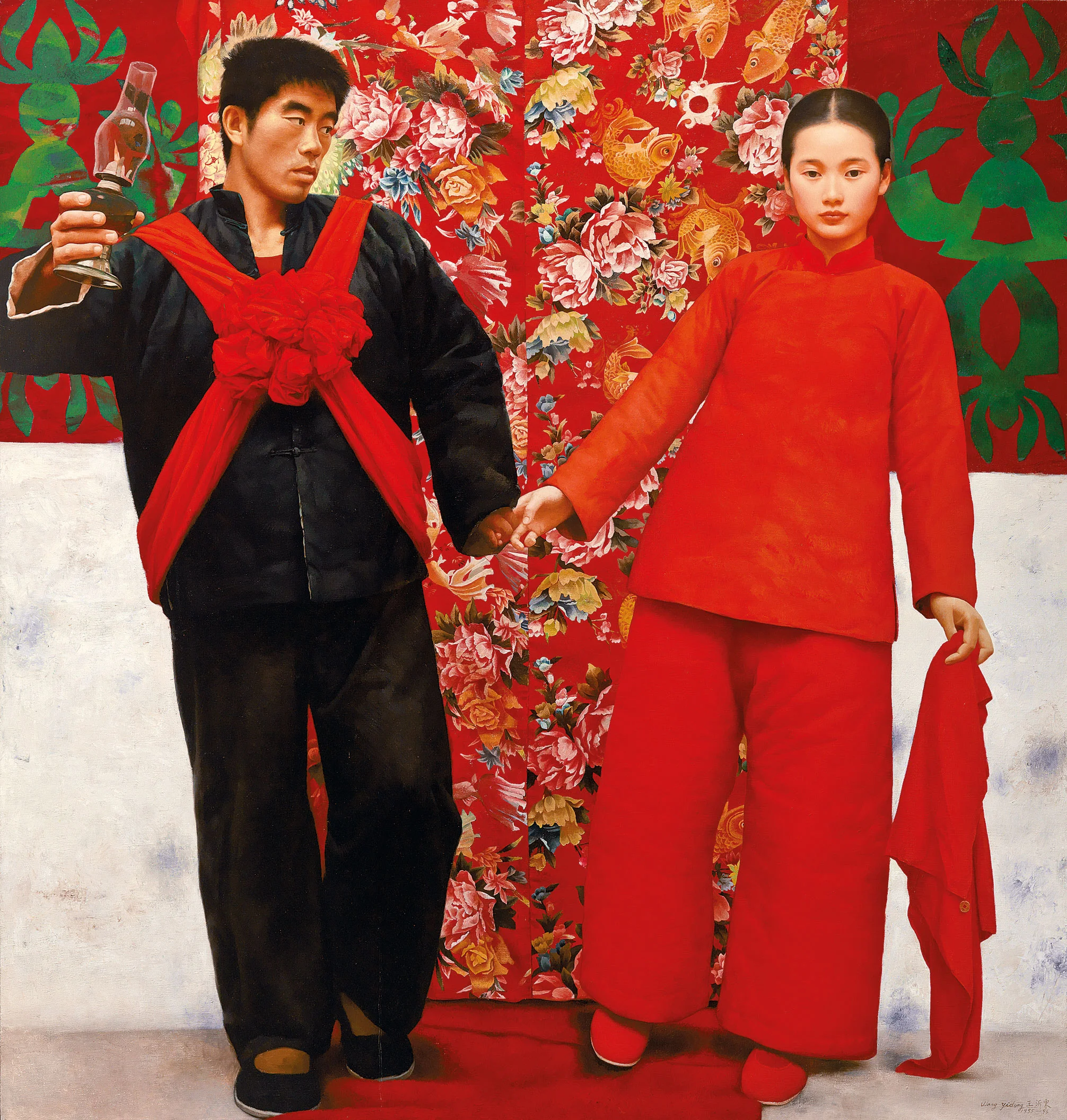 WANG YIDONG, ‘A Married Woman in the Mountains’ , oil on canvas, 190 x 180 cm. - Painted in 1995-1996