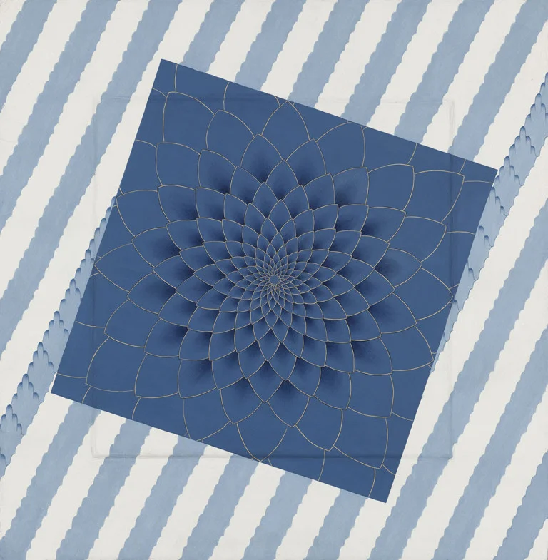 OLIVIA FRASER, ‘Blue Himalaya’, Stone pigment and Arabic gum on handmade Sanganer paper, 2015