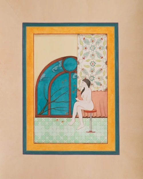 HIBA SCHAHNAZ , ‘Room With A View’, Tea, gouache and watercolour on wasli, 2013.