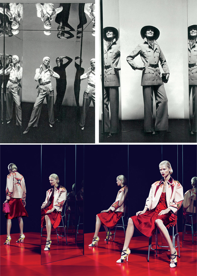 Top: ©Helmut Newton Foundation Bottom: MIU MIU SS 2011 Advertising Campaign photographed by MERT & MARCUS © Miu Miu