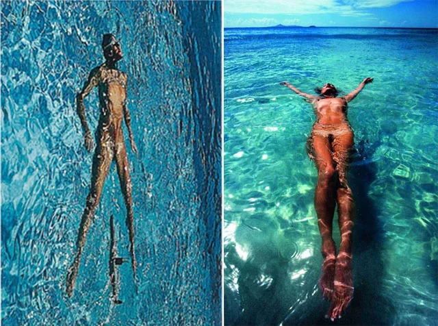 Left: © Helmut Newton Foundation Right: KATE MOSS for VOGUE HOMMES INTERNATIONAL, photographed by MARIO SORRENTI, Spring 2010. ©Condé Nast Publications