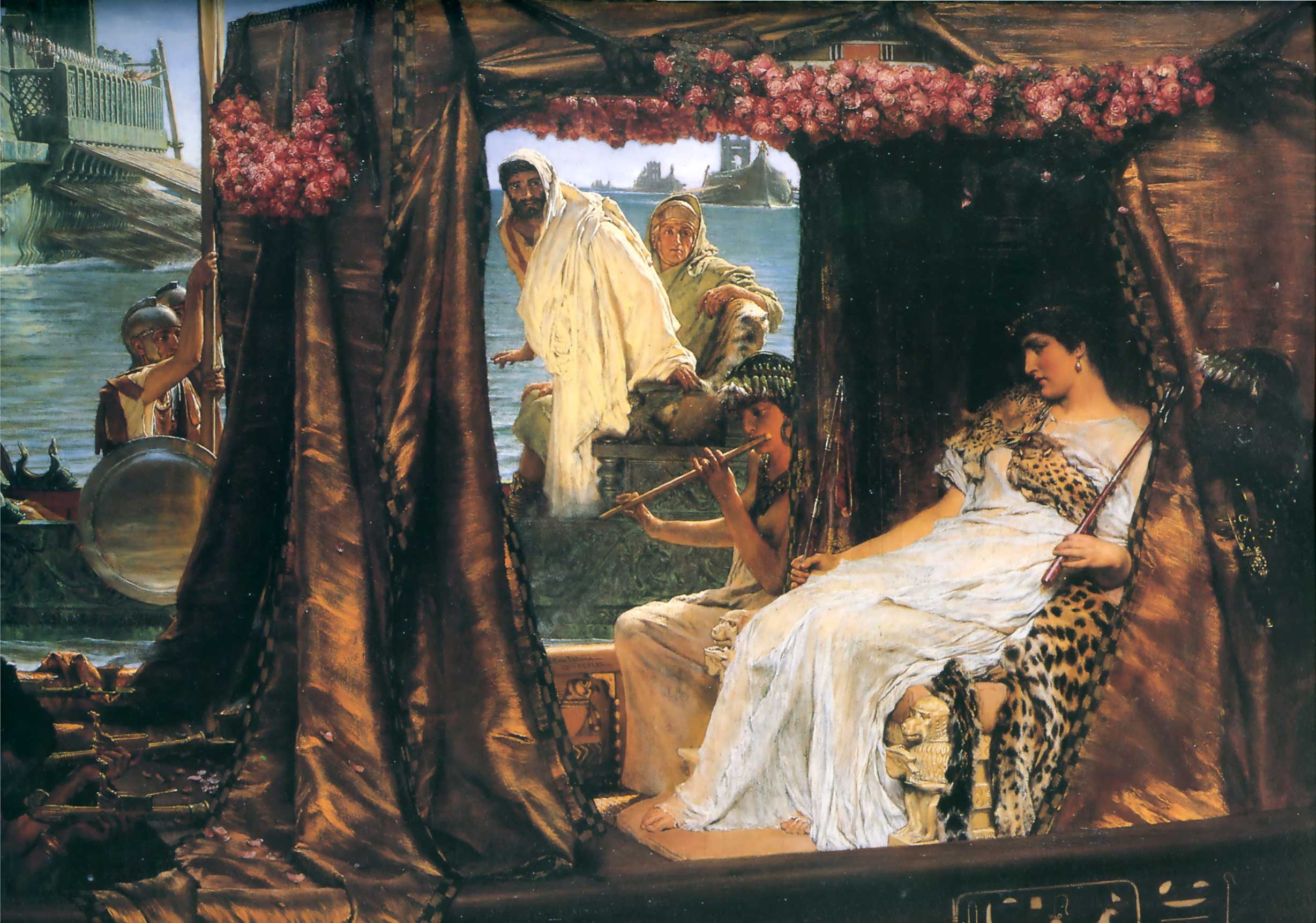 SIR LAWRENCE ALMA TADEMA — Anthony and Cleopatra, 1883.