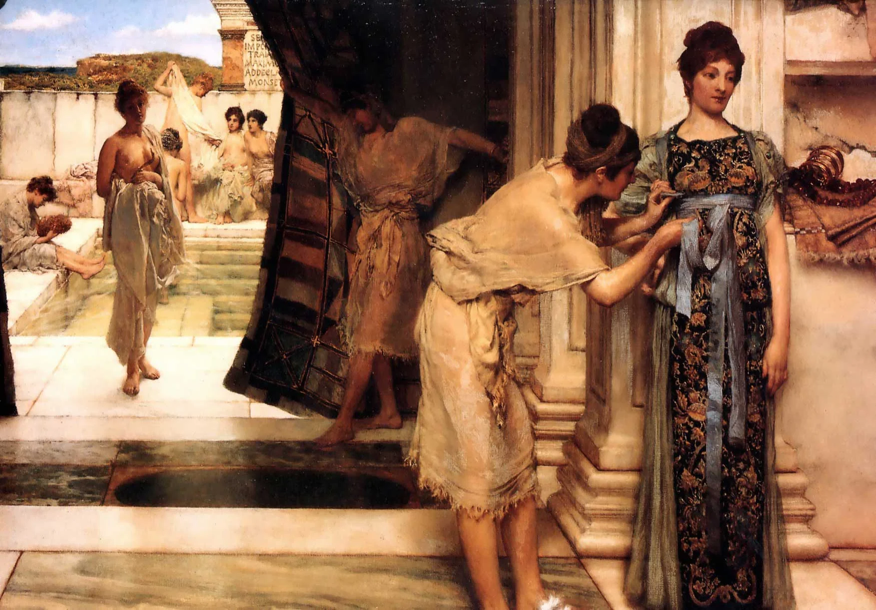 SIR LAWRENCE ALMA TADEMA — The Frigidarium, 1890.