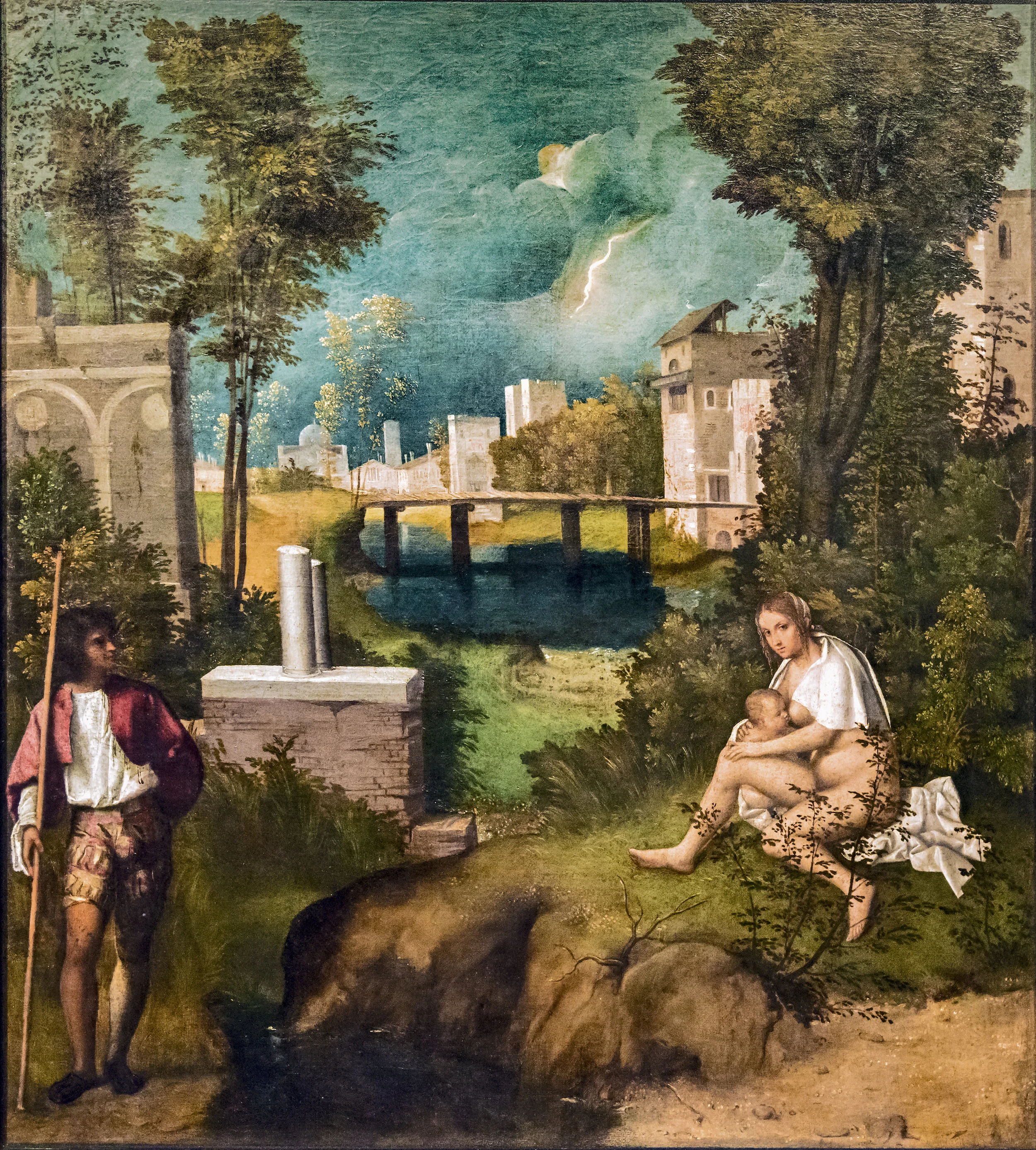 The Tempest by GIORGIONE circa 1505 Gallerie dell'Accademia Collection