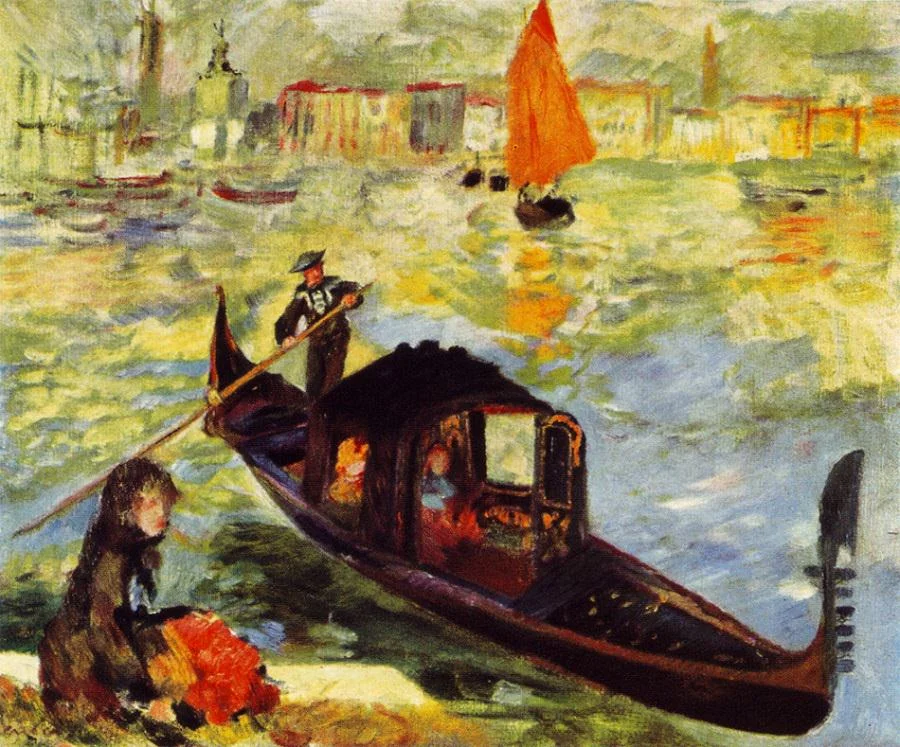 Gondola Venice, 1882 by Pierre-Auguste Renoir