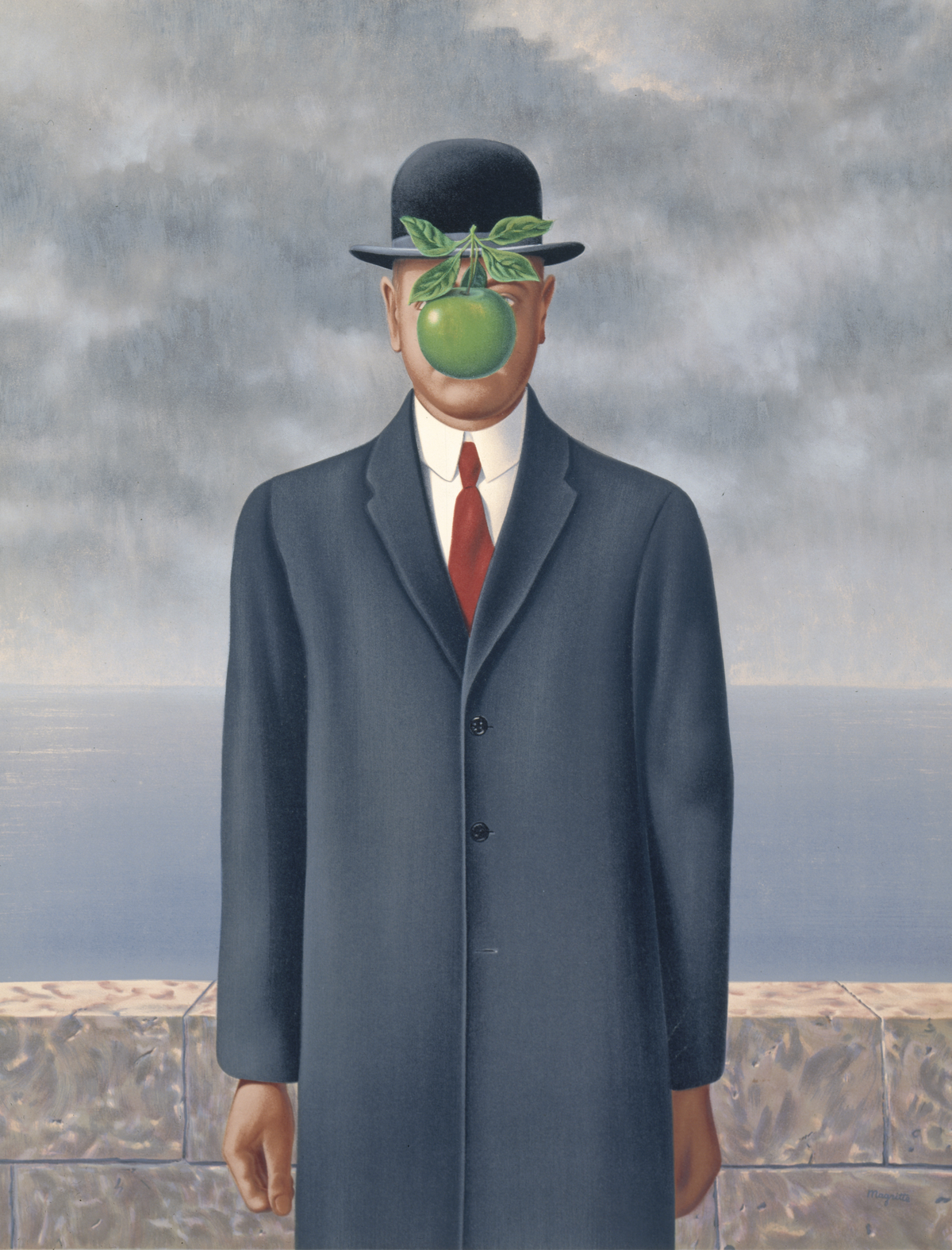 René Magritte, Son of Man , 1964. © Charly Herscovici, Brussels / Artists Rights Society (ARS), New York. Courtesy of the San Francisco Museum of Modern Art.