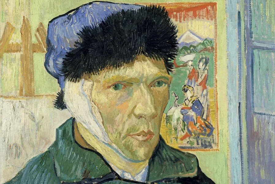 Self-Portrait with Bandaged Ear (detail; 1889), Vincent van Gogh. Courtesy The Courtauld Gallery, London