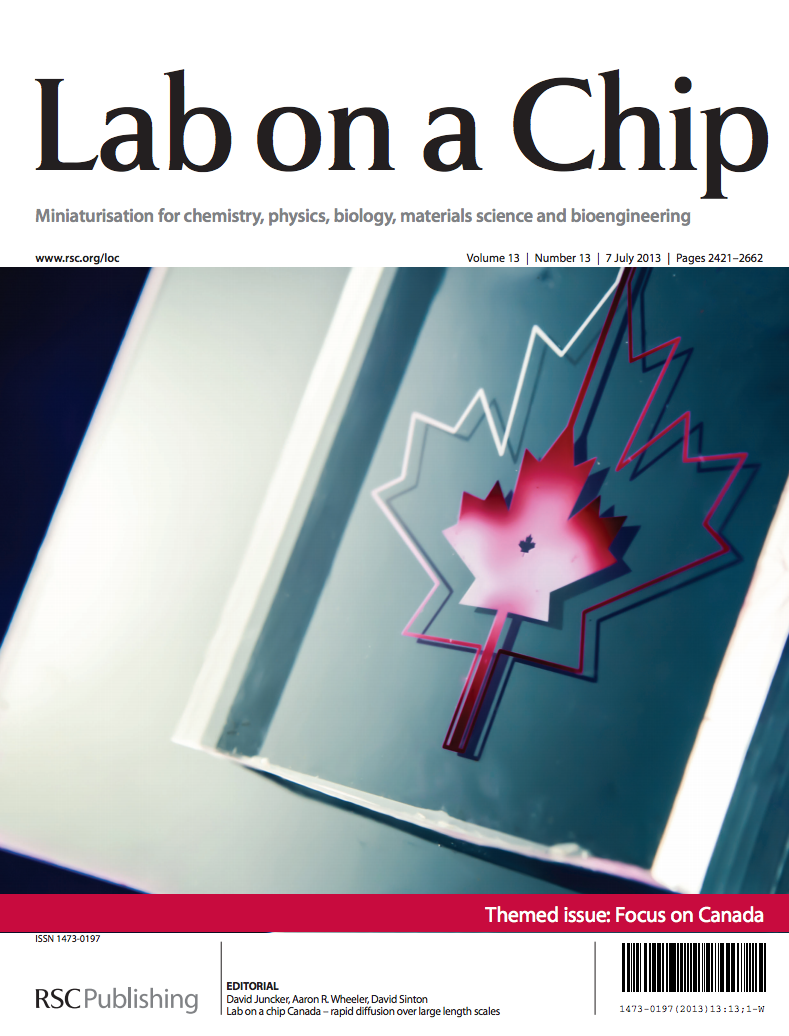  37.  Juncker D., Wheeler A.R., and Sinton D.,&nbsp;  Editorial: Lab on a Chip Canada – Rapid Diffusion Over Large Length Scales  ,&nbsp;Lab on a Chip,&nbsp;13, 2438–2440 (2013) .&nbsp;  PDF   