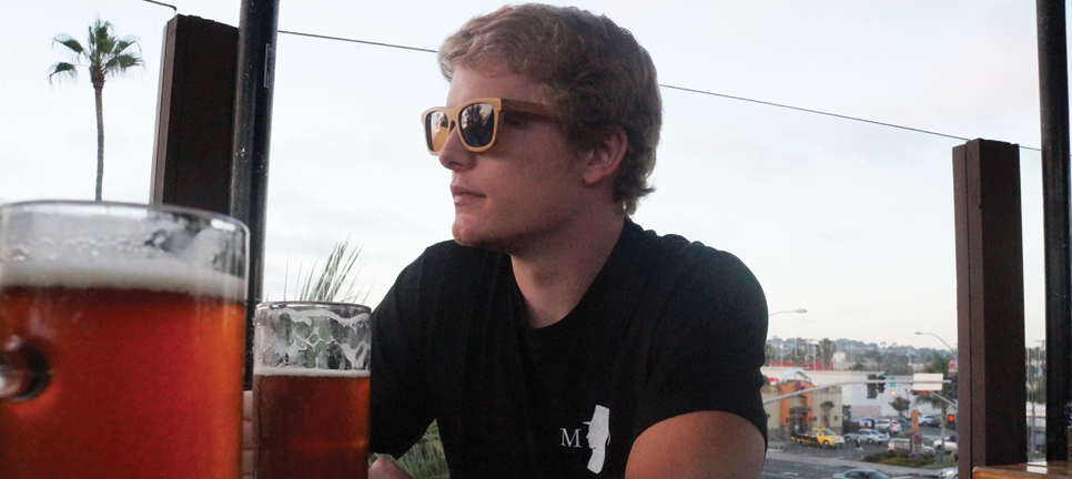 On the roof of PB Ale House in Pacific Beach.