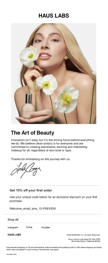 Haus Labs Email 1