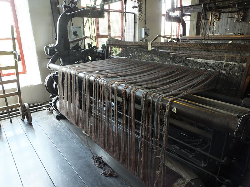 Early mechanical loom by UK-based Leeds Industrial.