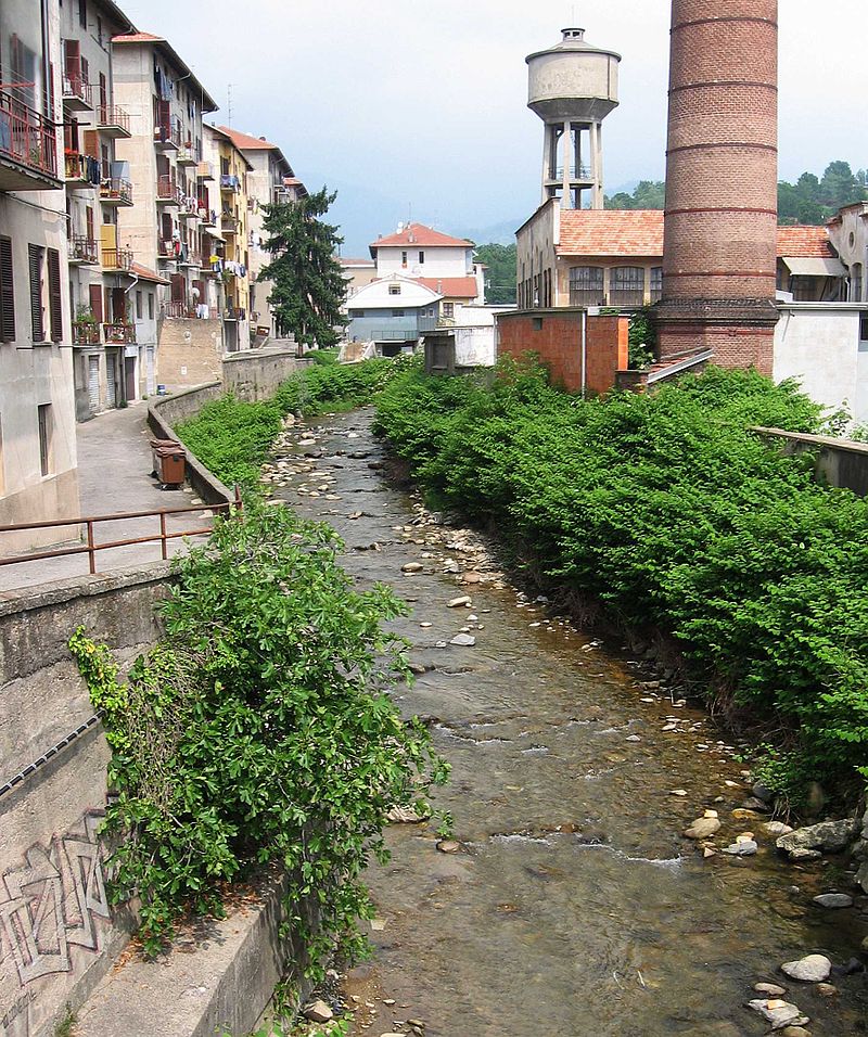 A Biellese river of the type used to power early industrial looms.