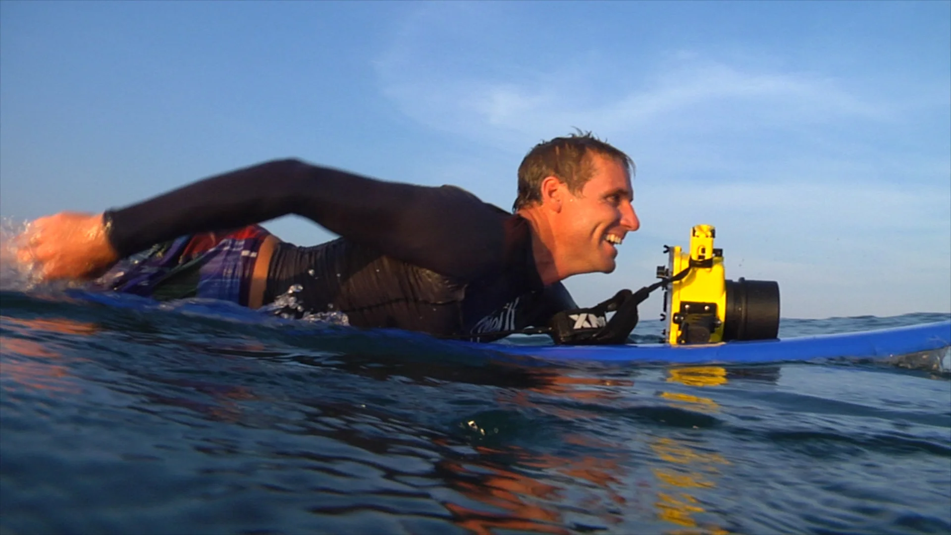 Nic Mclean paddles out in search of the shot!