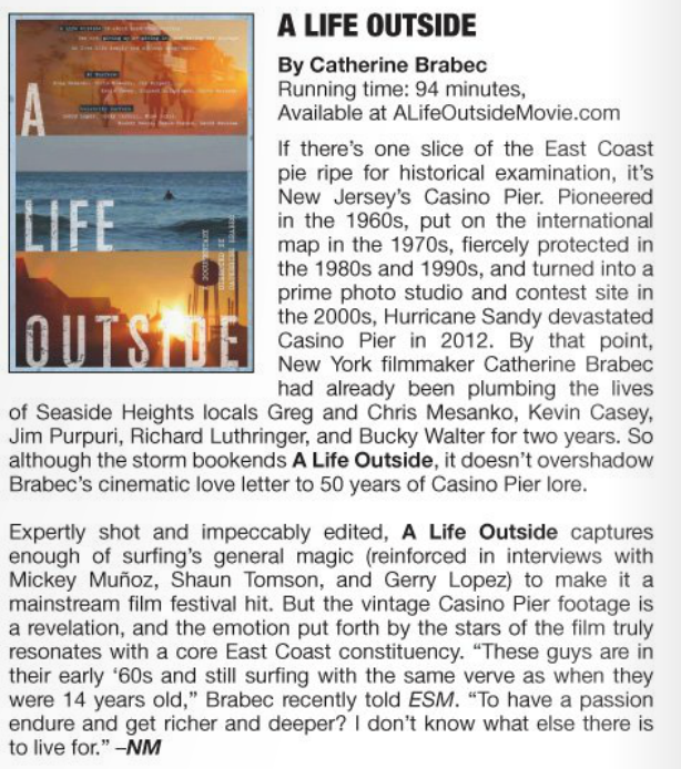 Review in Eastern Surf magazine, January 2015