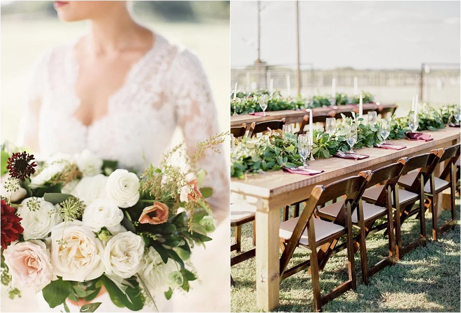 Stunning backyard wedding at a horse ranch, by Dallas destination wedding photographer Tracy Enoch