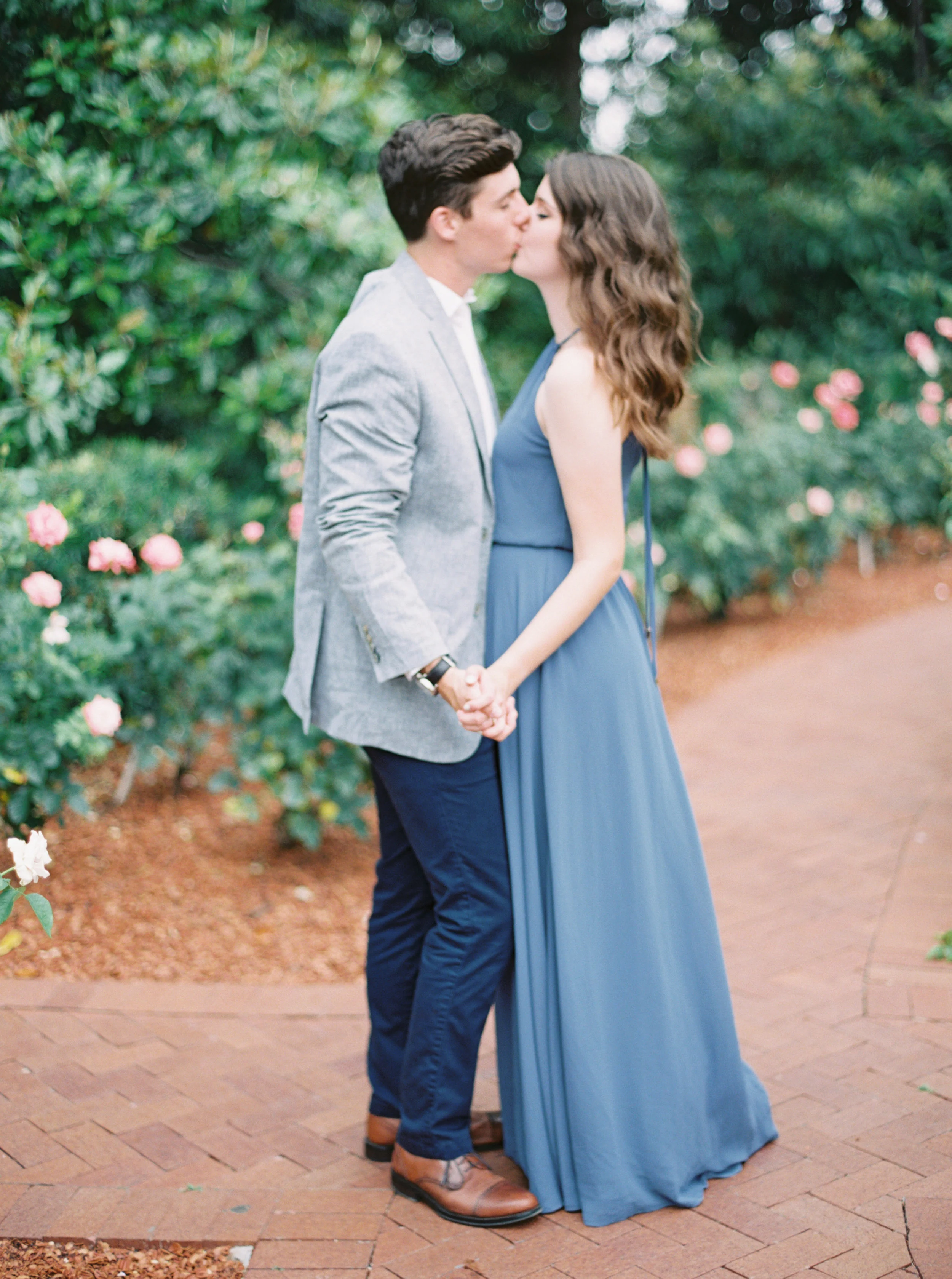 Garden engagement photos by Dallas destination wedding photographer Tracy Enoch