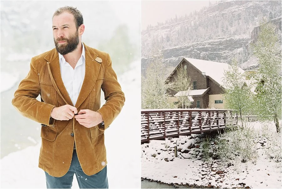 Snowy engagement photos in Colorado, by Dallas destination wedding photographer Tracy Enoch