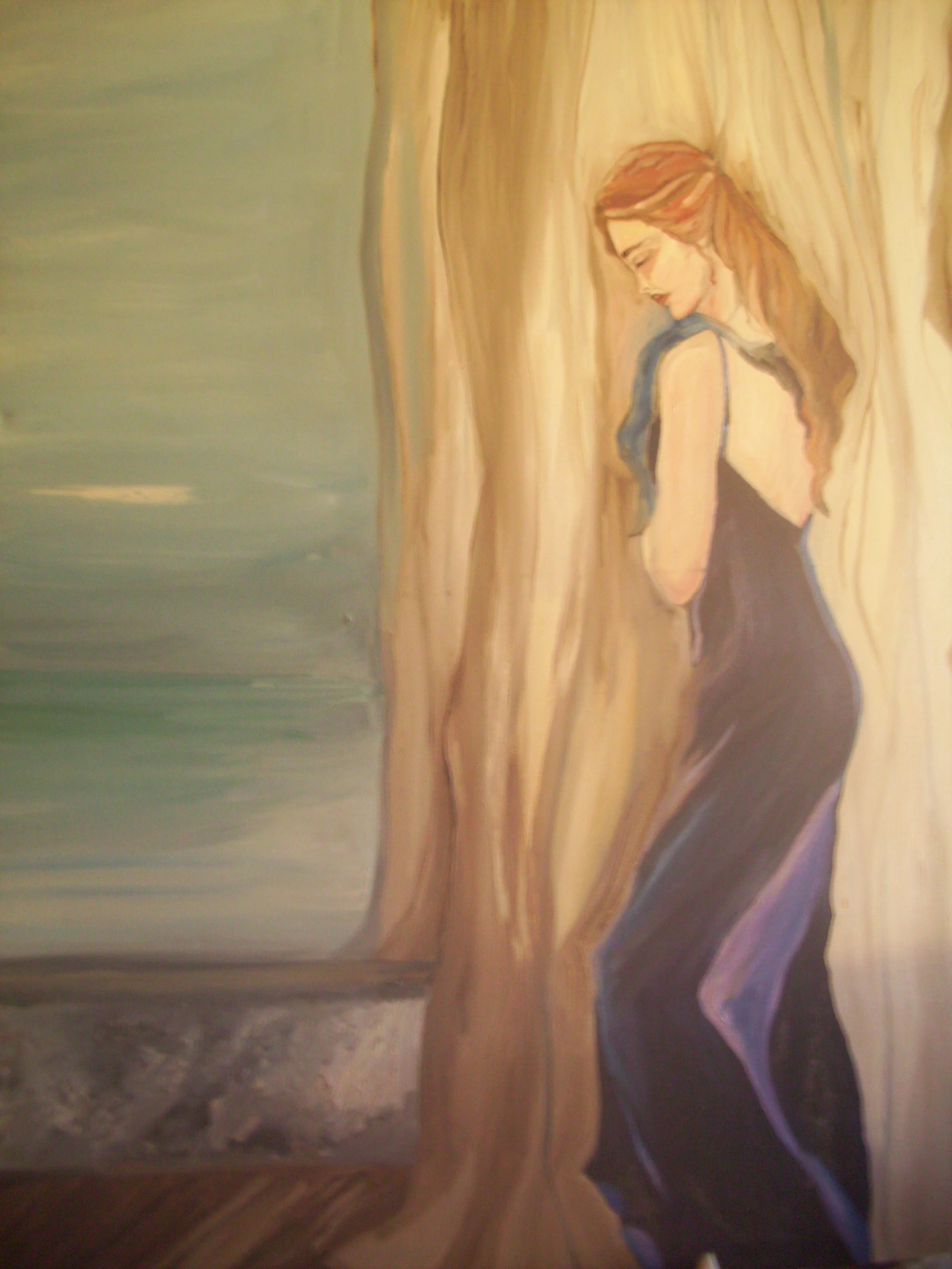 The Courtain, 2010. 92x73cm. Oil on canvas.