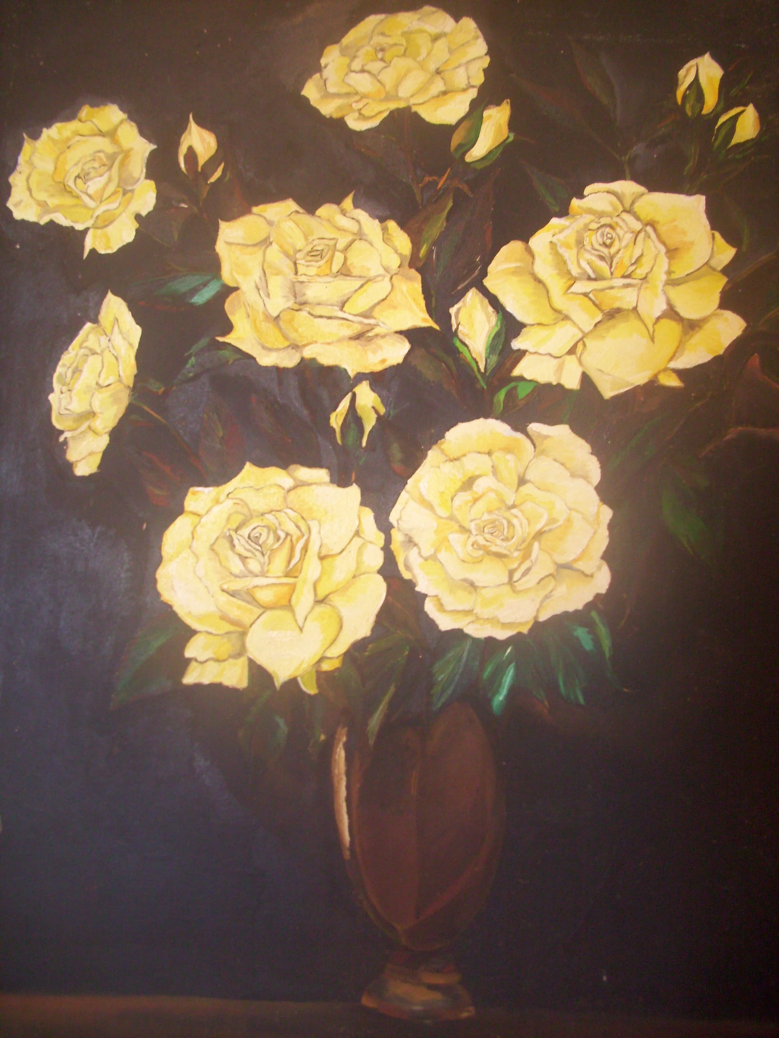 Roses, 1997. 50x63cm. Oil on canvas.