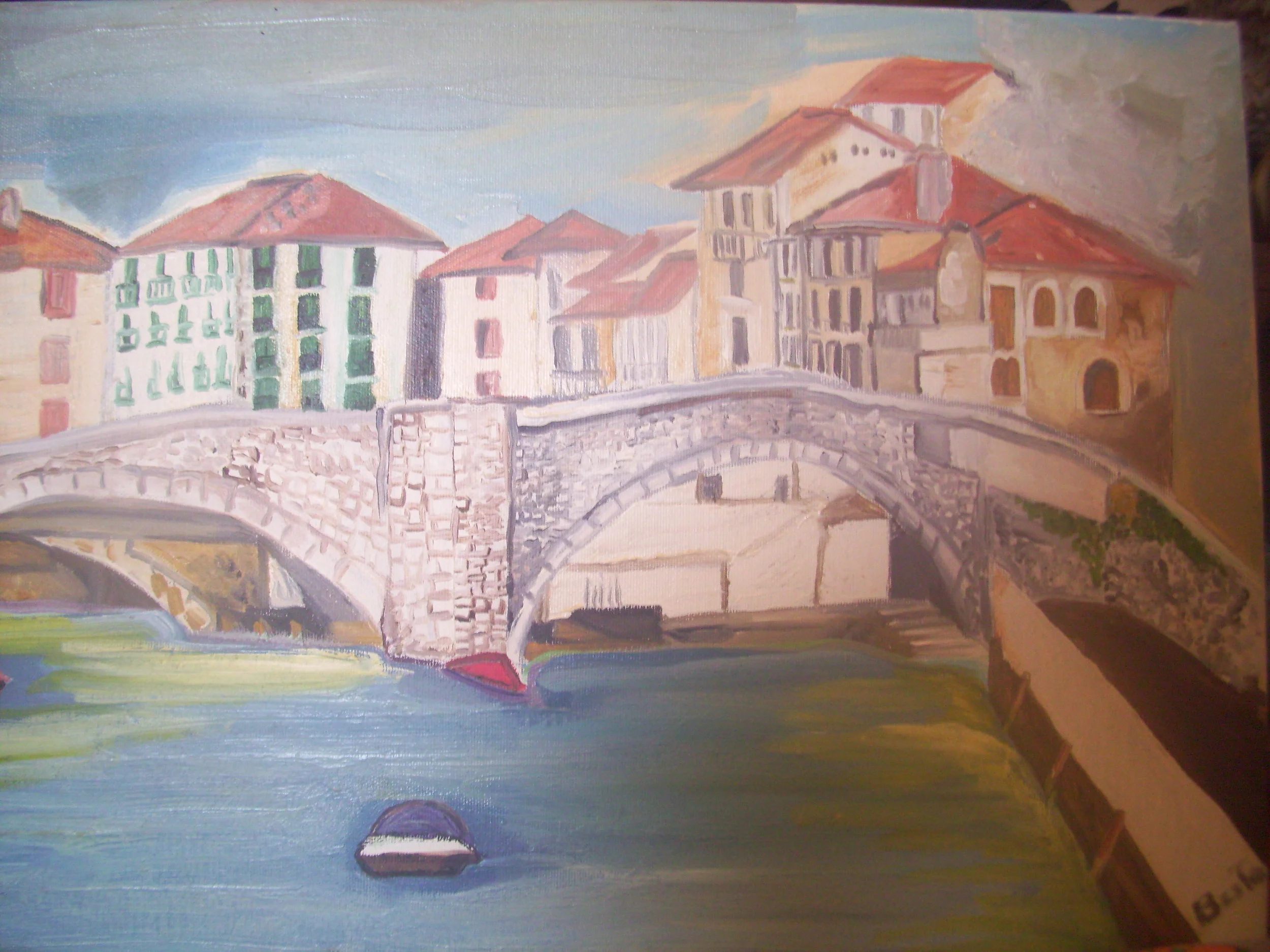 Bridge. 46x33cm. Oil on canvas. £350/$535/€475