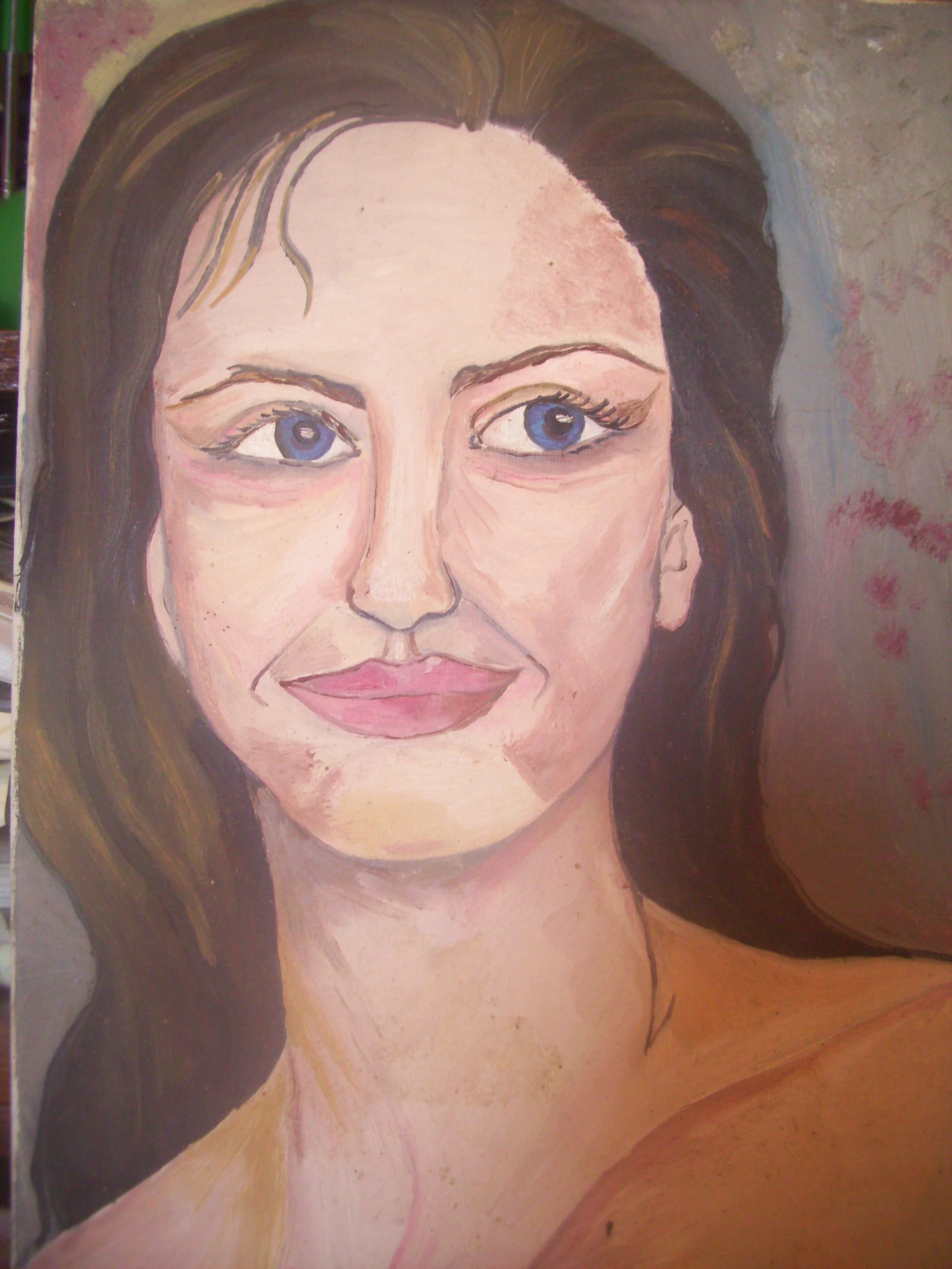 Smile. 35x28cm. Oil on canvas.  £250/$380/€338