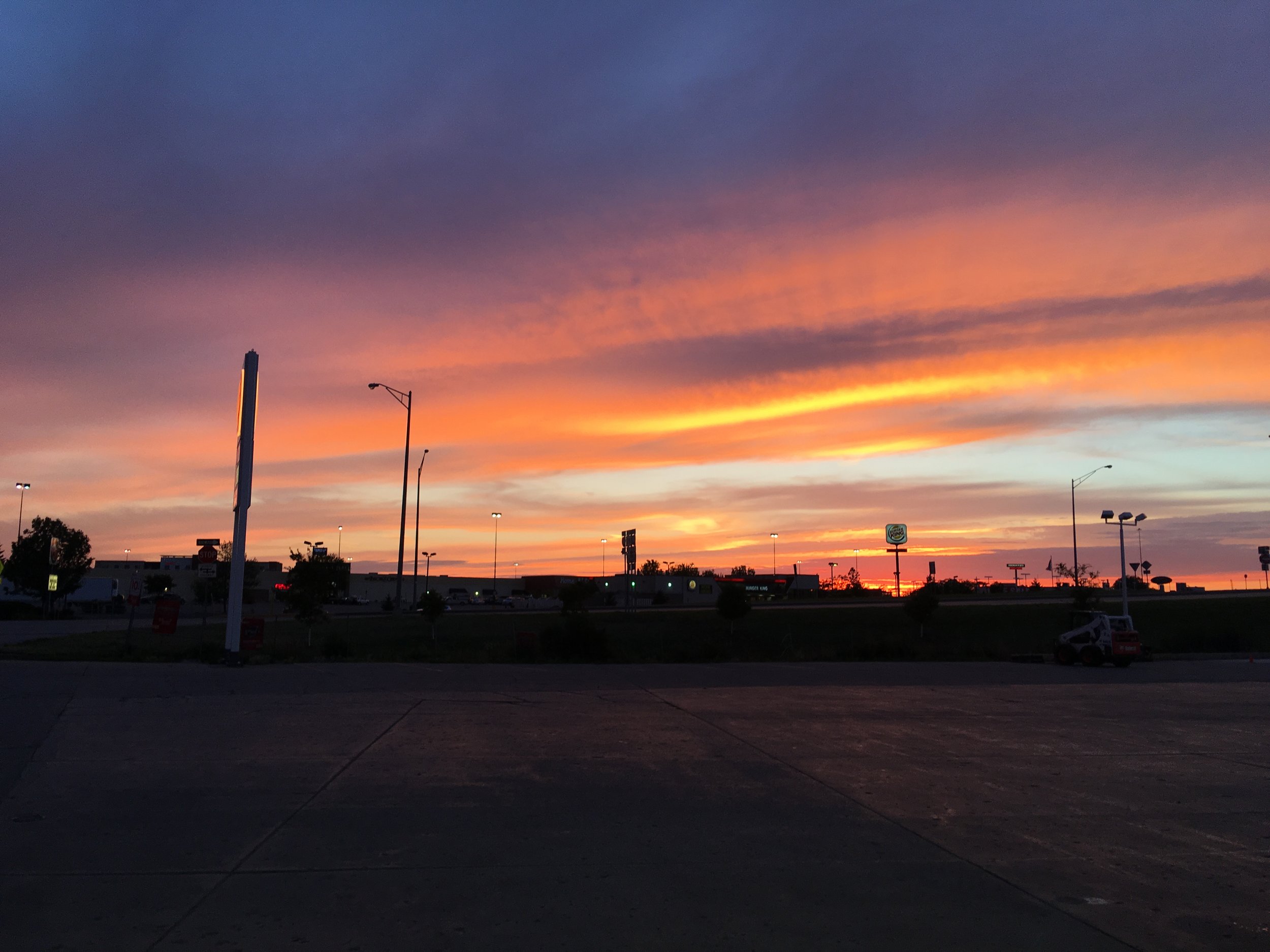 Sunset in Jamestown, ND