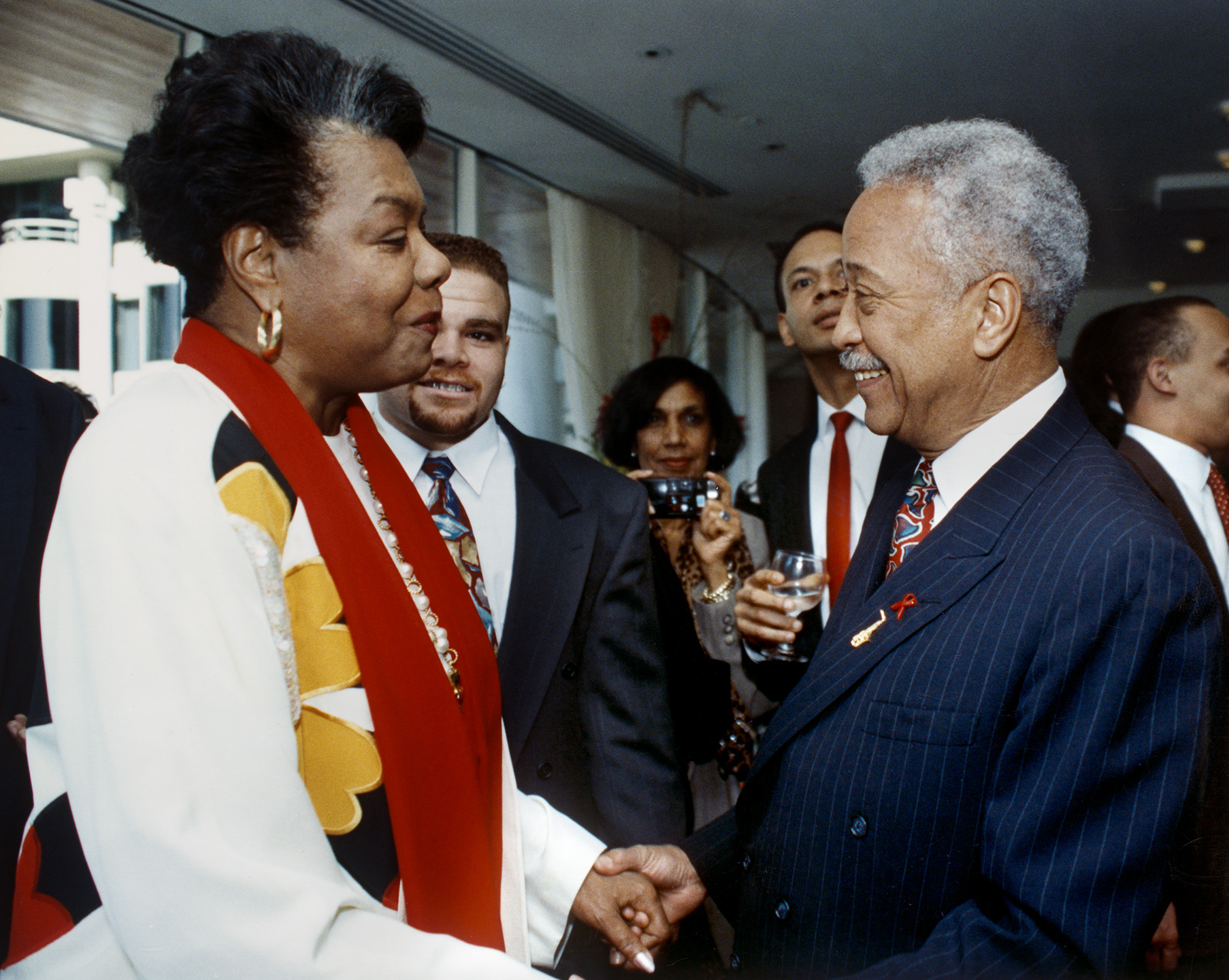 Maya Angelou and Mayor Dinkins
