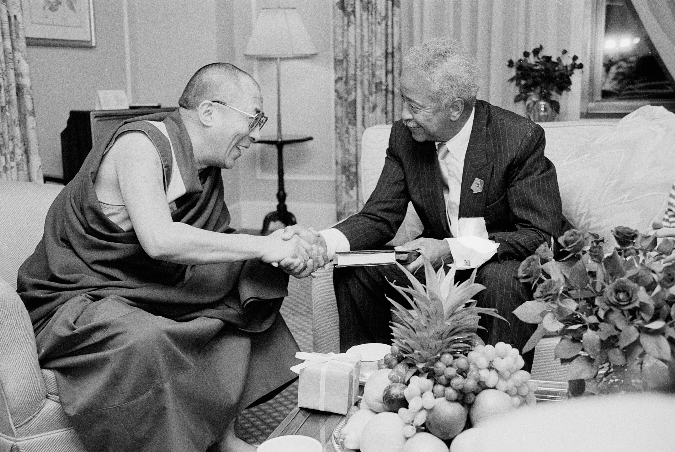 Mayor Dinkins meets with the Dali Lama, September 11, 1991