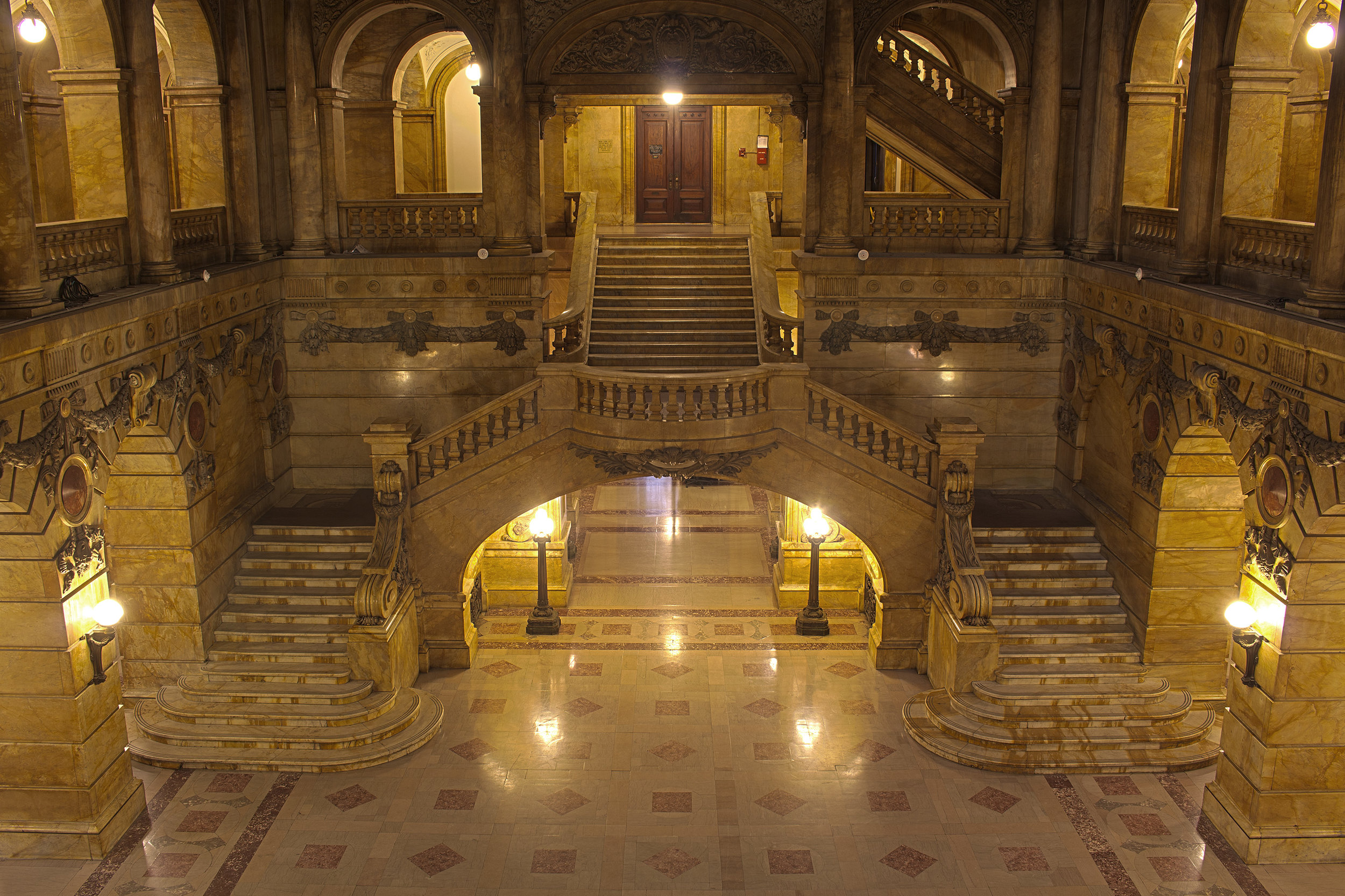Lobby of 31 Chambers Street. NYC Municipal Archives.