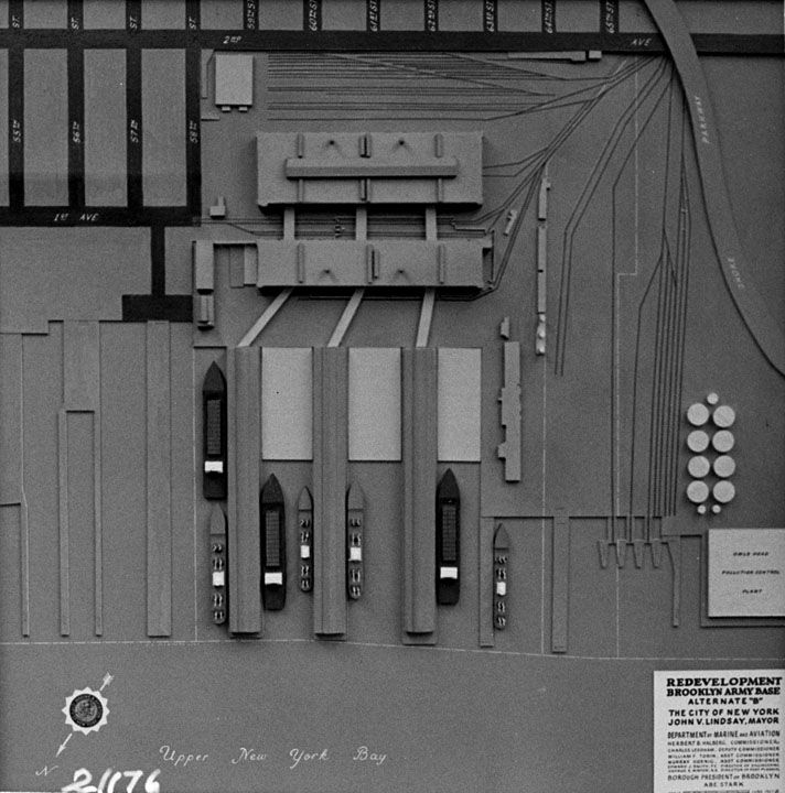 Brooklyn Army Terminal, Redevelopment model #2, June 26, 1967. NYC Municipal Archives.