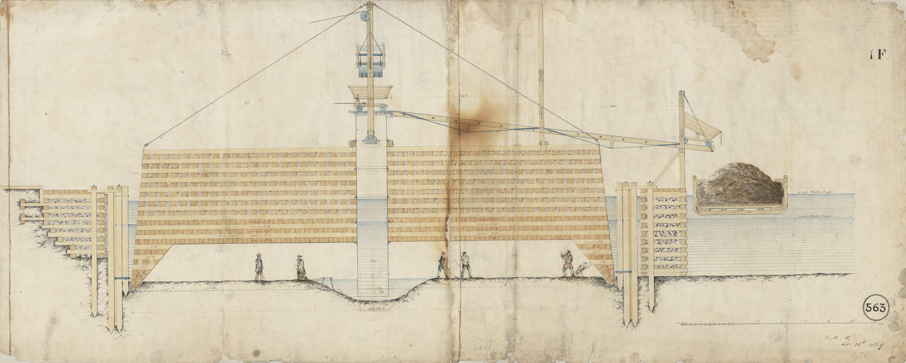 Washington A. Roebling, Caisson in Position, Brooklyn Side, 1869. Collection of New York City Municipal Archives.