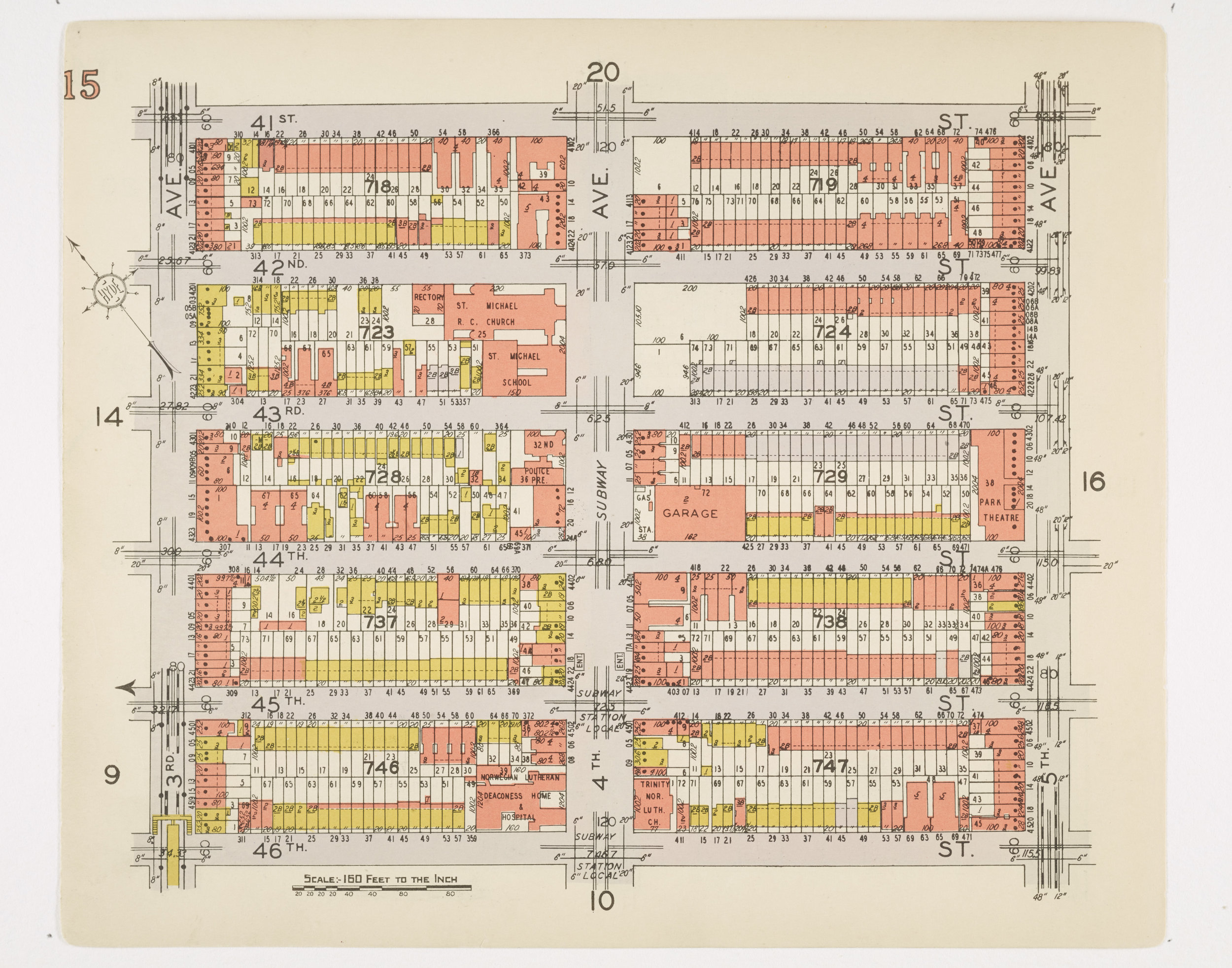 1920s map of restaurant location, NYC Municipal Archives.