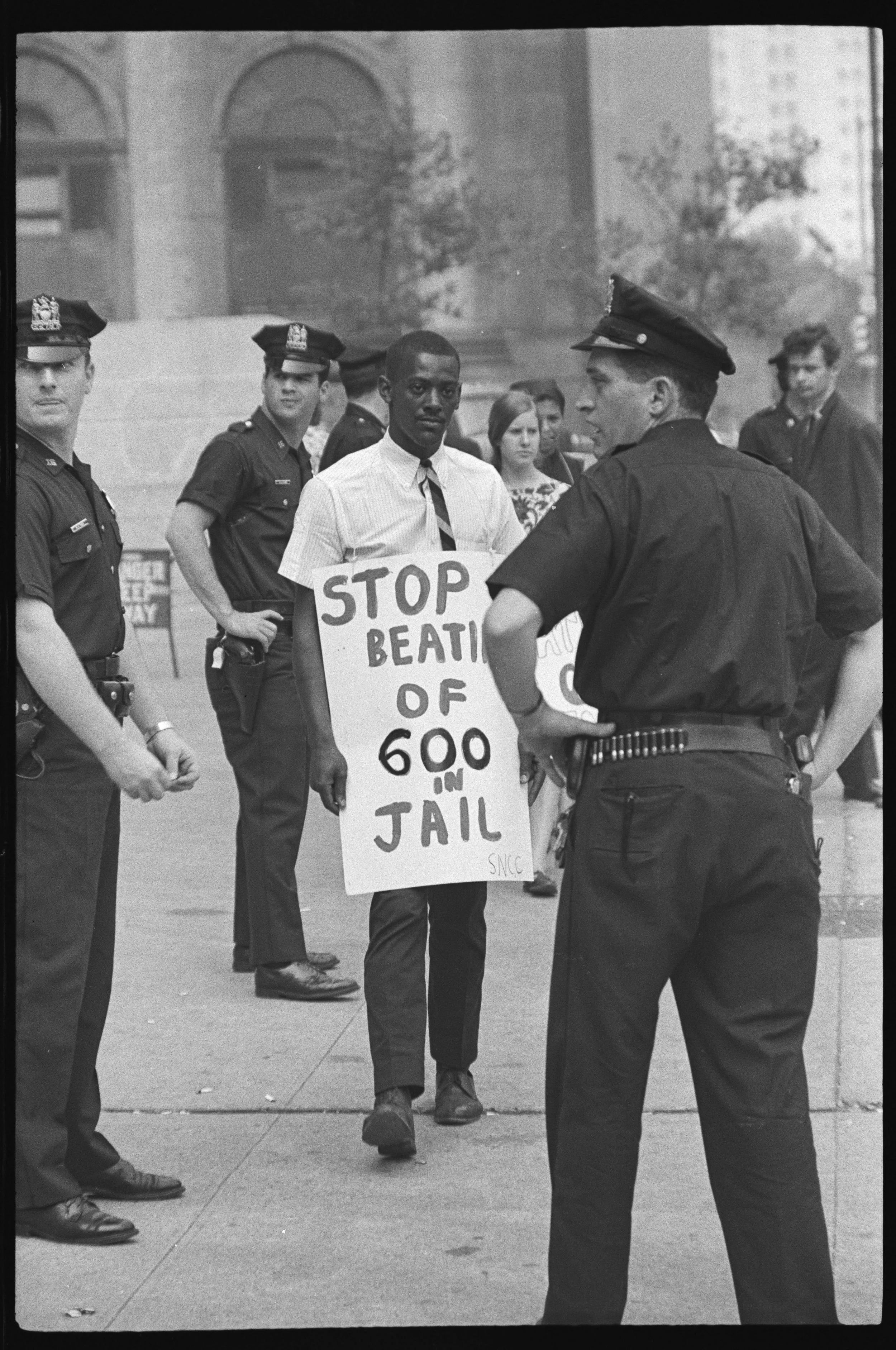 Picketing by CORE and SNCC in front of Federal Court - Foley Square, June 23, 1965