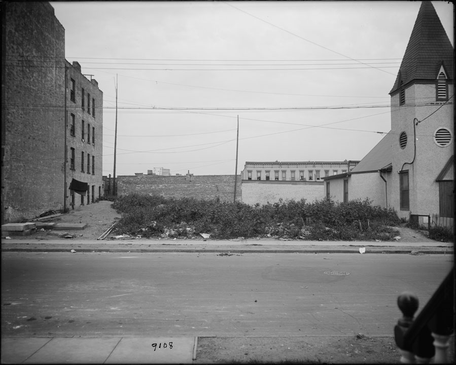 Site of proposed playground near Atlantic and Howard Avenues, 1924. Bridges, Plants, & Structures collection, NYC Municipal Archives.