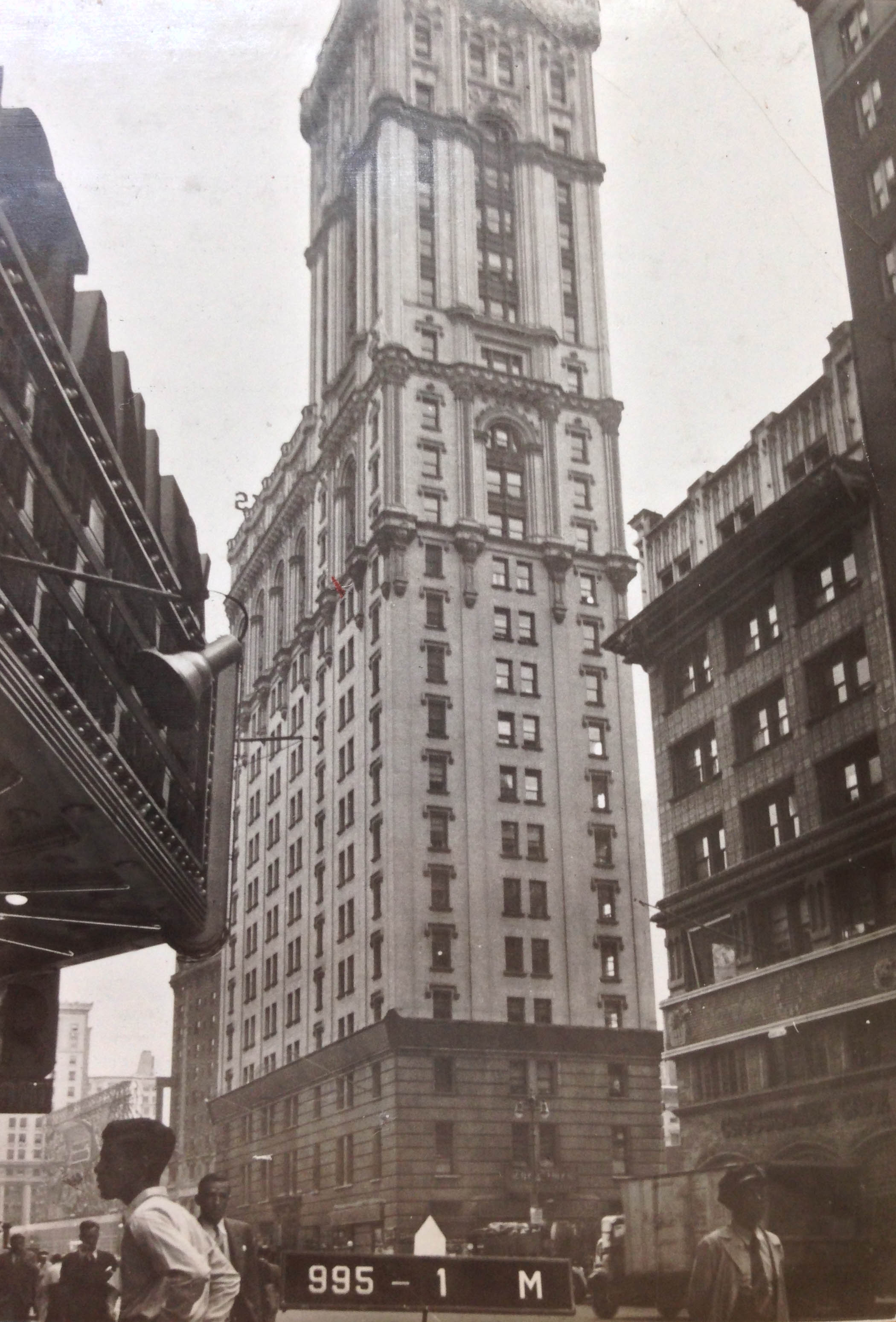 1451-55 Broadway, Manhattan, circa 1940. New Yorkers have been watching the New Year's Eve ball drop from the top of this building since 1908. Department of Finance Collection, NYC Municipal Archives.