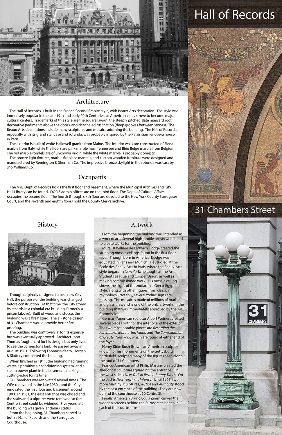 Two sides of a trifold brochure created for Open House NY.