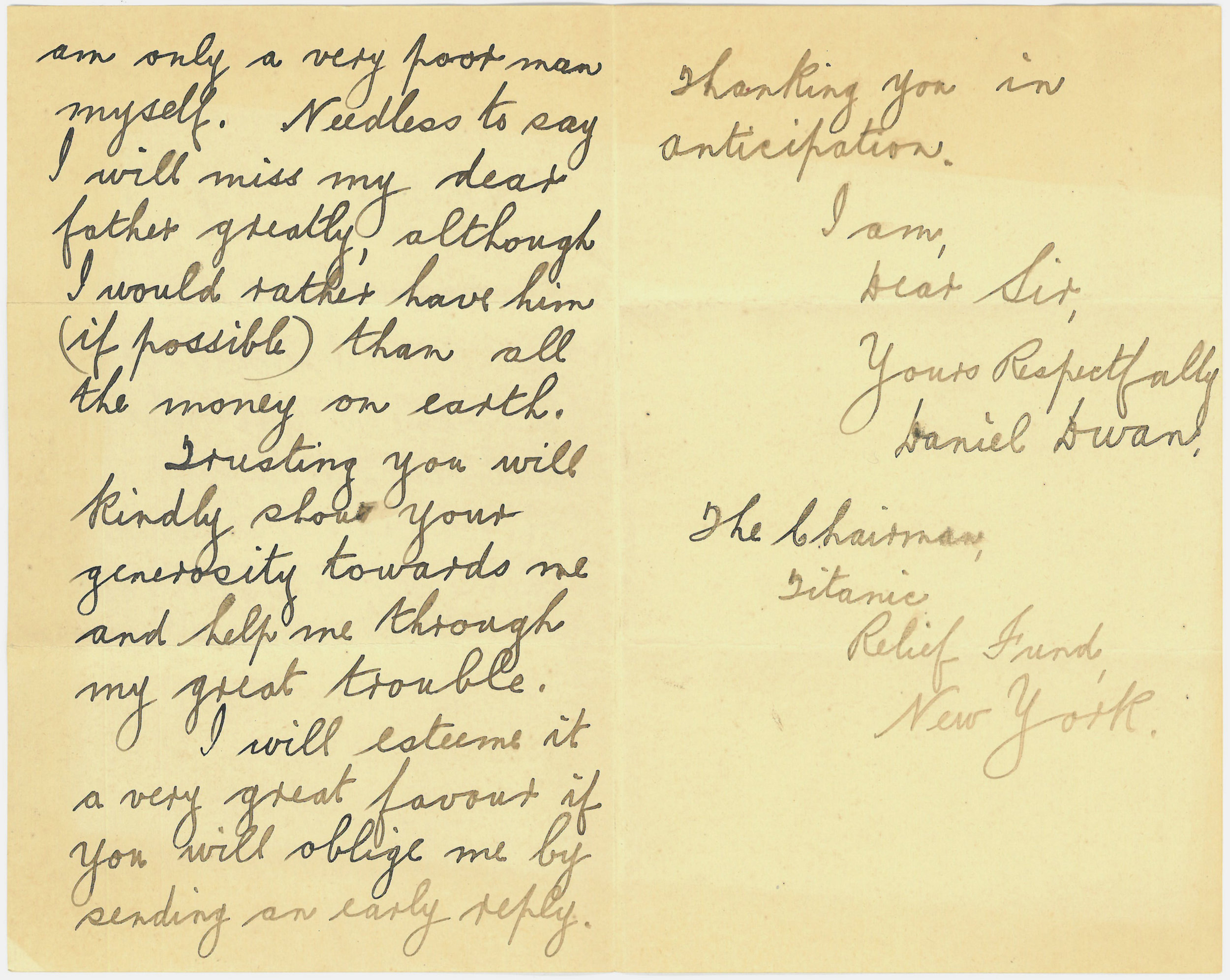 Letter from Daniel Dwan, Ireland, to Mayor Gaynor, May 4, 1912, 2 of 2.jpg