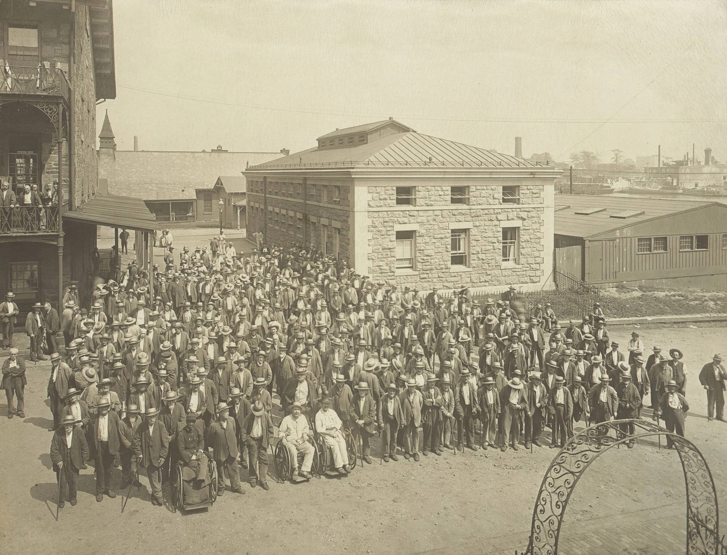City Home for the Aged, Blackwell's Island, ca. 1900. Frederick A. Walter, Department of Public Charities Collection, NYC Municipal Archives.