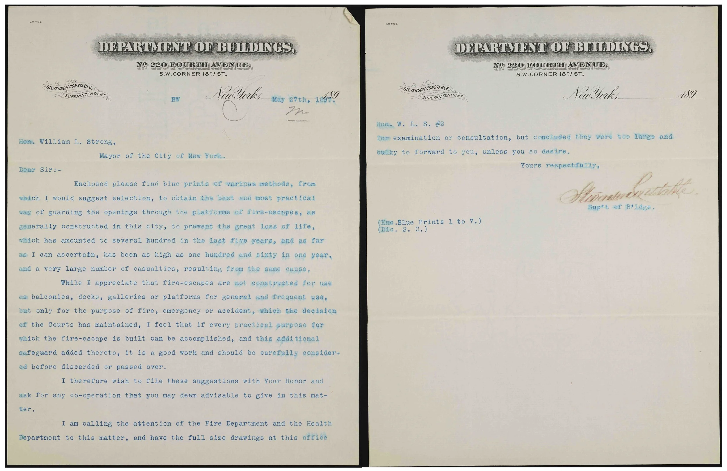 Office of the Mayor, Early Mayor Records, Series XXX: William Strong, 1895-1897